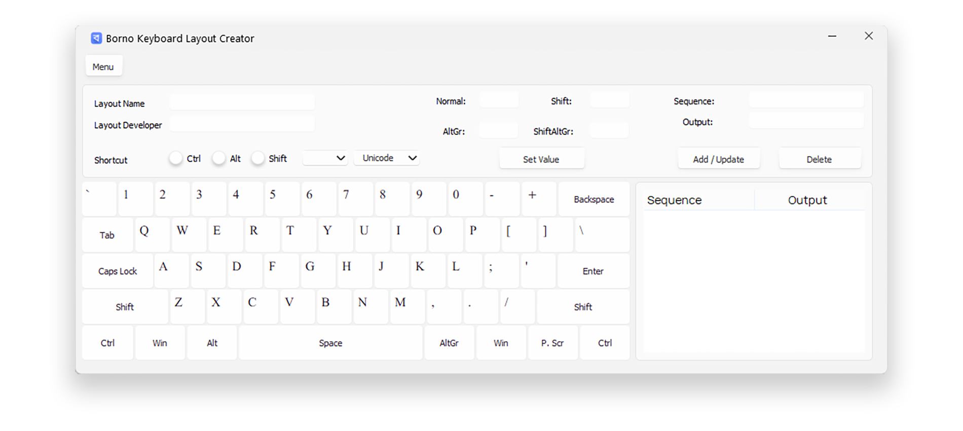 Borno Keyboard Layout Viewer